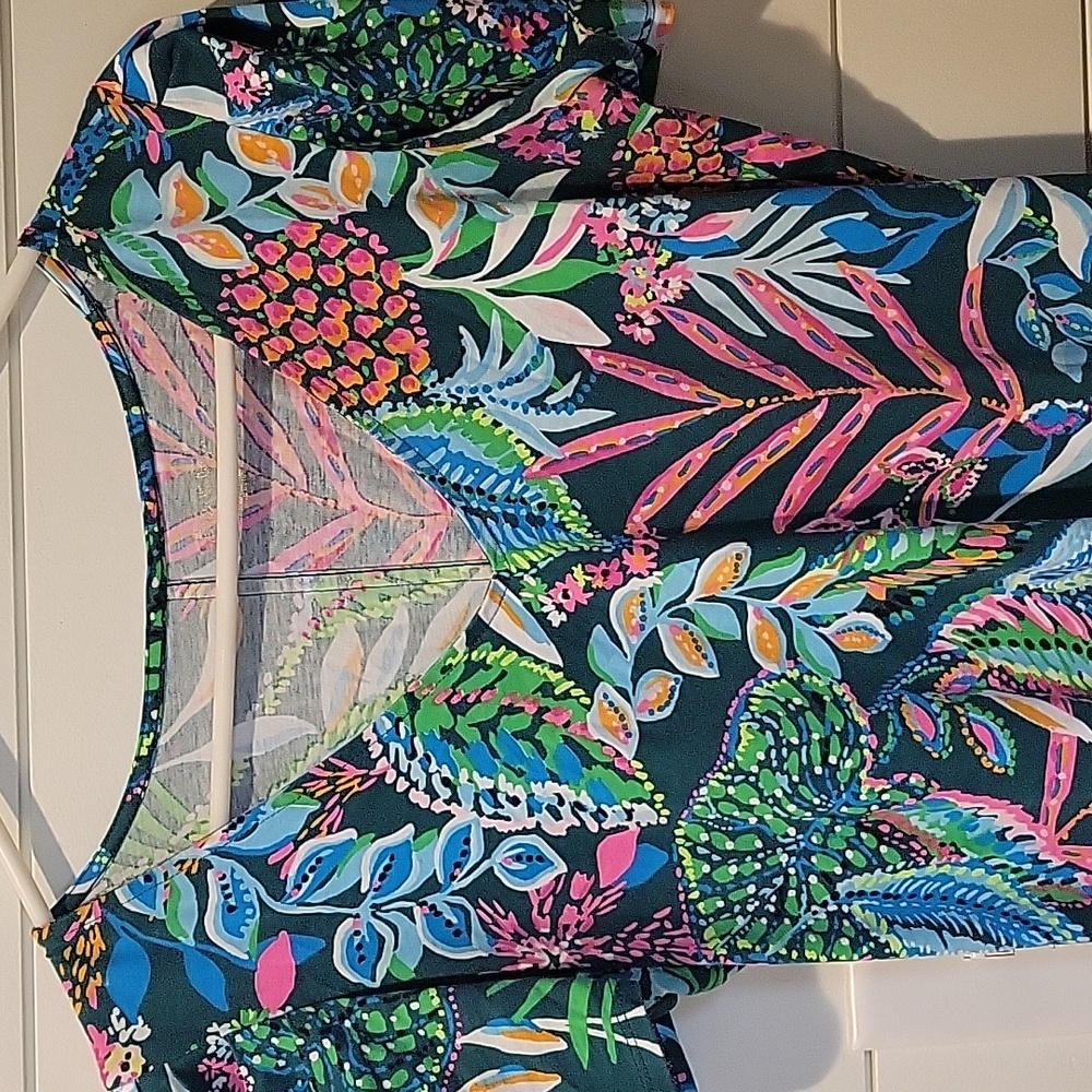 Lilly Pulitzer Colorful Patterned Dress Small Green/Pink - Picture 6 of 10
